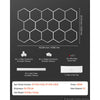 VEVOR Hexagon Garage Lights 456W 54720LM 6500K 14 Grid Systems LED Light, Bright Honeycomb Hex Car Detailing Lighting, Easy Install, Durable PC Material, for Garage, Warehouse, Workshop, Shop, Gym
