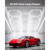 VEVOR Hexagon Garage Lights 720W 86400LM 6500K 14 Grid Systems LED Light, Bright Honeycomb Hex Car Detailing Lighting, with Rectangle Frame, Easy Install, for Garage, Warehouse, Workshop, Shop, Gym