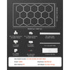 VEVOR Hexagon Garage Lights 720W 86400LM 6500K 14 Grid Systems LED Light, Bright Honeycomb Hex Car Detailing Lighting, with Rectangle Frame, Easy Install, for Garage, Warehouse, Workshop, Shop, Gym