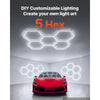 VEVOR Hexagon Garage Lights 240W 28800LM 6500K 5 Grid Systems LED Light, Bright Honeycomb Hex Car Detailing Lighting, Easy Install, Durable PC Material, for Garage, Warehouse, Workshop, Shop, Gym