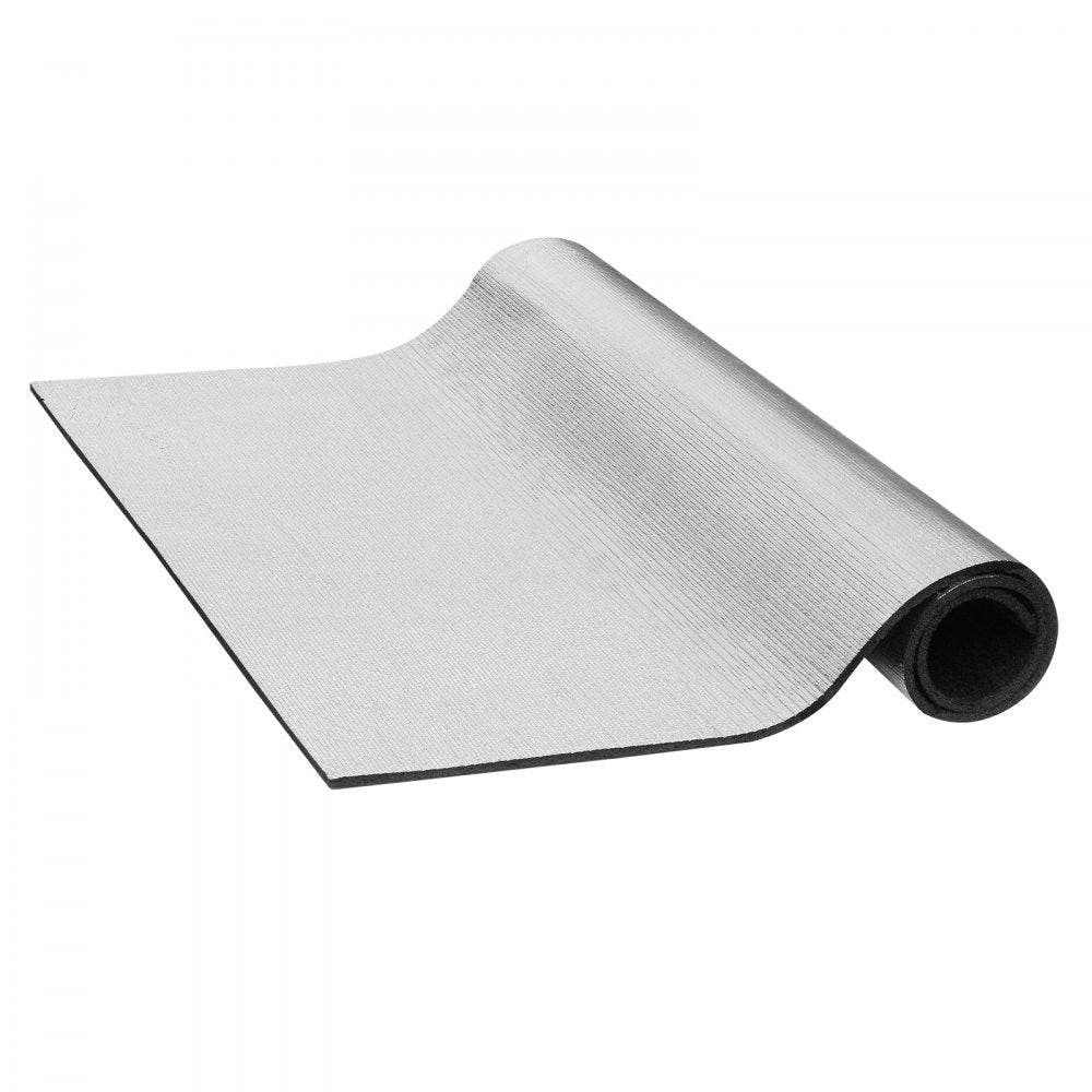 VEVOR Reflective Insulation Roll, XPE Foam Core Radiant Barrier, 10.3 mm 40 in x 5 ft, Aluminum Foil Foam Core Heat Reflective Shield, Thermal Insulation Roll for Garage Door Window RV Roof