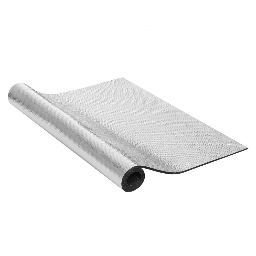 VEVOR Reflective Insulation Roll, XPE Foam Core Radiant Barrier, 10.3 mm 40 in x 5 ft, Aluminum Foil Foam Core Heat Reflective Shield, Thermal Insulation Roll for Garage Door Window RV Roof
