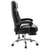 VEVOR Executive Office Chair with Footrest, 300lb Capacity Office Chair with Lumbar Pillow, Height Adjustable Ergonomic Chair, PU Leather Reclining Home Office Desk Chairs, Black