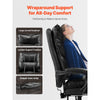 VEVOR Executive Office Chair with Footrest, 400lb Capacity Office Chair with Lumbar Pillow, Heavy Duty Ergonomic Chair, Height Adjustable PU Leather Reclining Home Office Desk Chairs