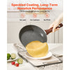 VEVOR Frying Pan Skillet, Aluminum Egg Fry Pans, 3 Piece Set (9.5, 11, 12 in), Nonsitck Heavy-Duty Skillets with Heat-Resistant Handle, Chef's Kitchen Cookware, for Gas, Electric, Induction, Grey