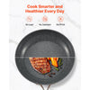 VEVOR Frying Pan Skillet, Aluminum Egg Fry Pans, 3 Piece (8, 10, 12 in), Nonsitck Ceramic Heavy-Duty Skillets with Heat-Resistant Handle, Chef's Cookware, for Oven, Gas, Electric, Induction, Grey
