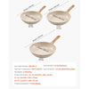 VEVOR Frying Pan Skillet, Aluminum Egg Fry Pans, 3 Piece (8, 9.5, 11 in), Nonsitck Ceramic Heavy-Duty Skillets with Heat-Resistant Handle, Chef's Kitchen Cookware for Gas, Electric, Induction, Beige