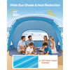VEVOR Beach Tent Sun Shelter for 6 Person, UPF 50+ Protection, Portable Sun Shade Canopy with Carrying Bag & Sand Pockets, Lightweight and Easy Setup Beach Umbrella for Family Camping Outdoor Picnic
