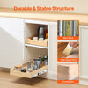 VEVOR Pull Out Cabinet Organizer, 14"W x 21"D Cabinet Drawer, Soft Close Slide out Shelf, Heavy-Duty Sliding Wood Drawer, Bottom and Side Assembly Base Cabinet Organization for Kitchen Pantry Bathroom
