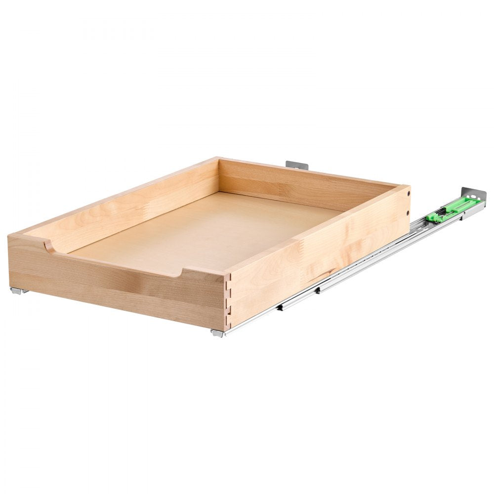 VEVOR Pull Out Cabinet Organizer, 14"W x 21"D Cabinet Drawer, Soft Close Slide out Shelf, Heavy-Duty Sliding Wood Drawer, Bottom and Side Assembly Base Cabinet Organization for Kitchen Pantry Bathroom