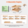 VEVOR 2 Tier Pull Out Cabinet Organizer, 20"W x 21"D Cabinet Drawer, Soft Close Slide out Shelf, Heavy-Duty Sliding Wood Drawer, Adjustable Base Cabinet Organization for Kitchen Pantry Bathroom