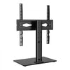 VEVOR TV Stand Mount, Swivel Universal TV Stand for 32 to 55 inch TVs, Height Adjustable Portable Floor TV Stand with Tempered Glass Base for Bedroom, Living Room