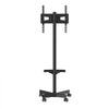 VEVOR Mobile TV Stand, Mobile TV Cart for 23 to 60 inch TVs, Height Adjustable Portable TV Stand with Wheels, with A Tray for Audio-Visual Devices, Rolling TV Stand with Mount for Bedroom, Living Room