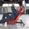 VEVOR 48.4 in 2-in-1 Mechanic Creeper, Adjustable Backrest Garage Creeper Seat, 570 lbs Under Car Rolling Chair with 6 Swivel Casters, Padded Headrest for Auto Repair