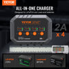 VEVOR Smart Battery Charger, 8-Amp, LiFePO4 Lead-Acid (AGM / Gel / SLA) Car Battery Charger, Fully-Automatic Charger Maintainer for Boat Motorcycle Lawn Mower Golf Cart Marine Deep Cycle