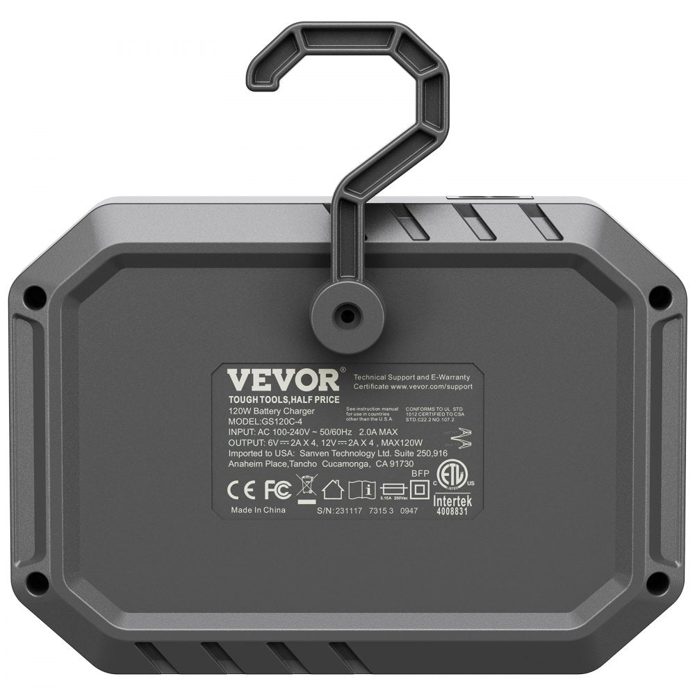 VEVOR Smart Battery Charger, 8-Amp, LiFePO4 Lead-Acid (AGM / Gel / SLA) Car Battery Charger, Fully-Automatic Charger Maintainer for Boat Motorcycle Lawn Mower Golf Cart Marine Deep Cycle