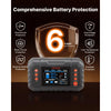 VEVOR Smart Battery Charger, 25A, 6V 12V 24V Ternary Lithium LiFePO4 Lead-Acid (Gel/AGM) Battery Charger, with 3.4-Inch LCD Display, Trickle Charging Maintainer Desulfator, for Car, Boat, Motorcycle