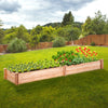 VEVOR Raised Garden Bed, 7.9 x 2 x 0.8 ft Wooden Planter Box, Outdoor Planting Boxes with Open Base, for Growing Flowers/Vegetables/Herbs in Backyard/Garden/Patio/Balcony, Burlywood