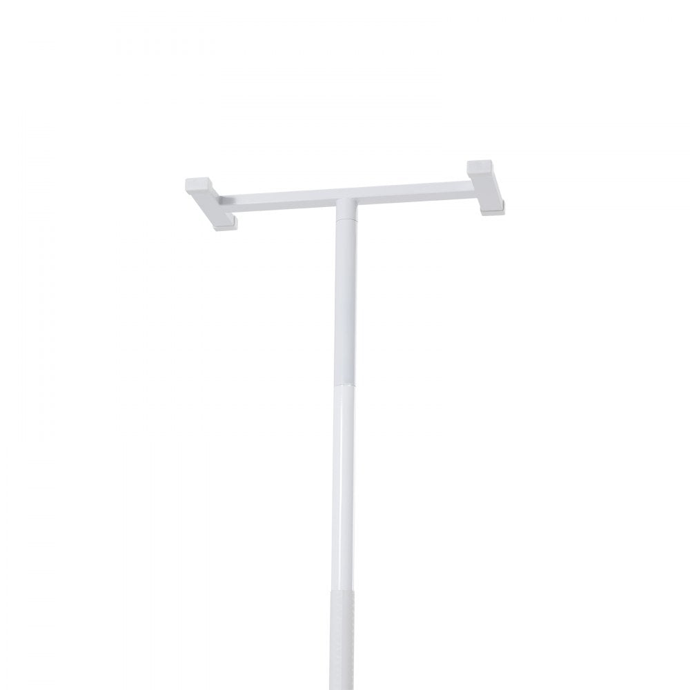 VEVOR Floor-to-Ceiling Transfer Pole, Tension Mounted Bathroom Grab Bar with Anti-Slip Curve Handle, 300 Lbs Capacity Security Pole for Elderly, Ideal Senior Safety Pole for 7-10 Ft Ceilings, White