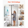 VEVOR Floor-to-Ceiling Transfer Pole, Tension Mounted Bathroom Grab Bar with Anti-Slip Curve Handle, 300 Lbs Capacity Security Pole for Elderly, Ideal Senior Safety Pole for 7-10 Ft Ceilings, Black