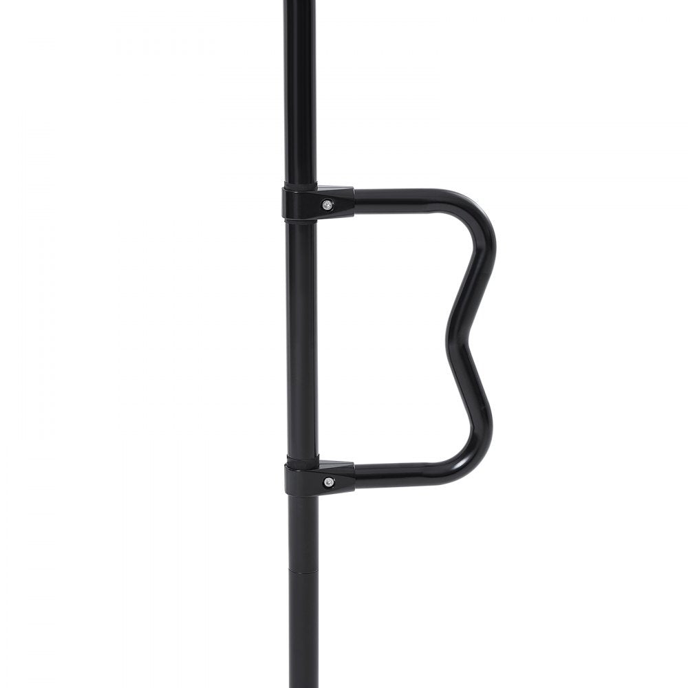 VEVOR Floor-to-Ceiling Transfer Pole, Tension Mounted Bathroom Grab Bar with Anti-Slip Curve Handle, 300 Lbs Capacity Security Pole for Elderly, Ideal Senior Safety Pole for 7-10 Ft Ceilings, Black