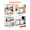 VEVOR Commercial Ice Cream Display Case, 5.4 Cu.ft Chest Freezer, -19 to 3℉ Temp Adjustable Mobile Top Deep Freezer with 2 Wire Baskets, 2 Sliding Glass Doors, Locking Casters & LED Strip Lighting
