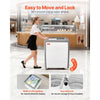 VEVOR Commercial Ice Cream Display Case, 5.6 Cu.ft Chest Freezer, Restaurant Gelato Dipping Cabinet Top Deep Freezer with Locking Casters, Sliding Glass Door, LED Lighting, Hold 4 Ice Cream Tubs