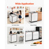 VEVOR Commercial Ice Cream Display Case, 5.6 Cu.ft Chest Freezer, Restaurant Gelato Dipping Cabinet Top Deep Freezer with Locking Casters, Sliding Glass Door, LED Lighting, Hold 4 Ice Cream Tubs