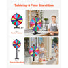 VEVOR 24 in Spinning Prize Wheel, 14 Slots Spinning Wheel with Stand, Adjustable Height Win Fortune Roulette with a Dry Erase and 2 Markers, 6 Colors, Easy Assembly, for Party Pub Trade Show Carnival