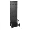 VEVOR Standing Pegboard Display with Base Plate, 23.7 x 66 in Pegboard Display Stand with Casters and 30 Hooks, Thickened Cold-Rolled Steel Peg Board Panel for Retail Store and Jewelry Shop, Black