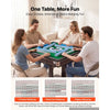 VEVOR Automatic Mahjong Table Roller Coaster Style 40 mm Folding Table&Base, Chinese/Filipino/American Mahjong, 2 Sets of 164 Tiles, 39 x 39 in, with 6 Wheels Hard Tabletop Cover Cup Holders, Wine Red