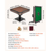 VEVOR Automatic Mahjong Table Roller Coaster Style 40 mm Folding Table, Chinese/Filipino/American Mahjong, 2 Sets of 164 Tiles, 39 x 39 in, with 4 Wheels, Hard Tabletop Cover, Cup Holders, Wine Red