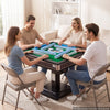 VEVOR Automatic Mahjong Table Roller Coaster Style 40 mm Folding Table, Chinese/Filipino/American Mahjong, 2 Sets of 164 Tiles, 39 x 39 in, with 4 Wheels, Hard Tabletop Cover, Cup Holders, Wine Red