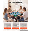 VEVOR Automatic Mahjong Table Roller Coaster Style 40 mm Folding Table, Chinese/Filipino/American Mahjong, 2 Sets of 164 Tiles, 39 x 39 in, with 4 Wheels, Hard Tabletop Cover, Cup Holders, Brown