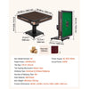 VEVOR Automatic Mahjong Table Roller Coaster Style 40 mm Folding Table, Chinese/Filipino/American Mahjong, 2 Sets of 164 Tiles, 39 x 39 in, with 4 Wheels, Hard Tabletop Cover, Cup Holders, Brown
