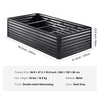 VEVOR Raised Garden Bed, 8 x 4 x 2 ft Galvanized Metal Planter Box, Outdoor Planting Boxes with Open Base, for Growing Flowers/Vegetables/Herbs in Backyard/Garden/Patio/Balcony, Dark Gray