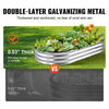 VEVOR Raised Garden Bed, 6 x 3 x 0.9 ft Galvanized Metal Planter Box, Outdoor Planting Boxes with Open Base, for Growing Flowers/Vegetables/Herbs in Backyard/Garden/Patio/Balcony, Silver