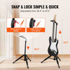 VEVOR Tripod Guitar Stand, 33 lbs/15 kg Load Capacity, Floor-Standing Foldable Guitar Stand Display Rack with 35.4-47.2 in/900-1200 mm Adjustable Height, for Guitar Acoustic Electric Classical Bass
