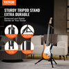VEVOR Tripod Guitar Stand, 33 lbs/15 kg Load Capacity, Floor-Standing Foldable Guitar Stand Display Rack with 35.4-47.2 in/900-1200 mm Adjustable Height, for Guitar Acoustic Electric Classical Bass