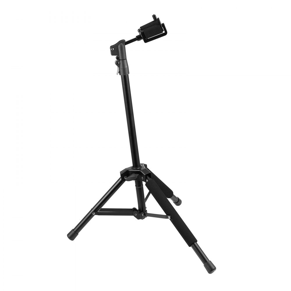 VEVOR Tripod Guitar Stand, 33 lbs/15 kg Load Capacity, Floor-Standing Foldable Guitar Stand Display Rack with 35.4-47.2 in/900-1200 mm Adjustable Height, for Guitar Acoustic Electric Classical Bass