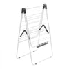 VEVOR Clothes Drying Rack, 2-Tier Foldable Laundry Dryer Rack with Sock Clips & 21 Drying Rods, Metal Height Adjustable Drying Racks for Outdoor & Indoor, Free-Standing & Space-Saving Hanger, White