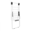 VEVOR Clothes Drying Rack, 2-Tier Foldable Laundry Dryer Rack with Sock Clips & 21 Drying Rods, Metal Height Adjustable Drying Racks for Outdoor & Indoor, Free-Standing & Space-Saving Hanger, White