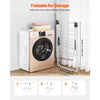 VEVOR Clothes Drying Rack, 2-Tier Foldable Laundry Dryer Rack with Sock Clips & 31 Dry Rods, Metal Height Adjustable Drying Racks for Outdoor & Indoor, Free-Standing & Space-Saving Hanger, White
