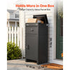 VEVOR Package Delivery Box for Outside 38.78 in Large Metal Parcel Drop Box, for Porch, Curbside & House Storage, Lockable Anti-Theft Waterproof Weatherproof, Thick Secure Mailbox for Outdoor, Black