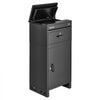 VEVOR Package Delivery Box for Outside 38.78 in Large Metal Parcel Drop Box, for Porch, Curbside & House Storage, Lockable Anti-Theft Waterproof Weatherproof, Thick Secure Mailbox for Outdoor, Black