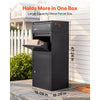 VEVOR Package Delivery Box for Outside 47.24 in Large Metal Parcel Drop Box, for Porch, Curbside & House Storage, Lockable Anti-Theft Waterproof Weatherproof, Thick Secure Mailbox for Outdoor, Black