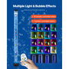 VEVOR Sensory Bubble Tube Lamp, 5 ft Bubble Fish Tube, Sensory Aquarium Lamp with 10 Floating Fish & 16 Color Effects, Remote Control, Stress Relief Calming Light for Bedroom Living Room Home Decor