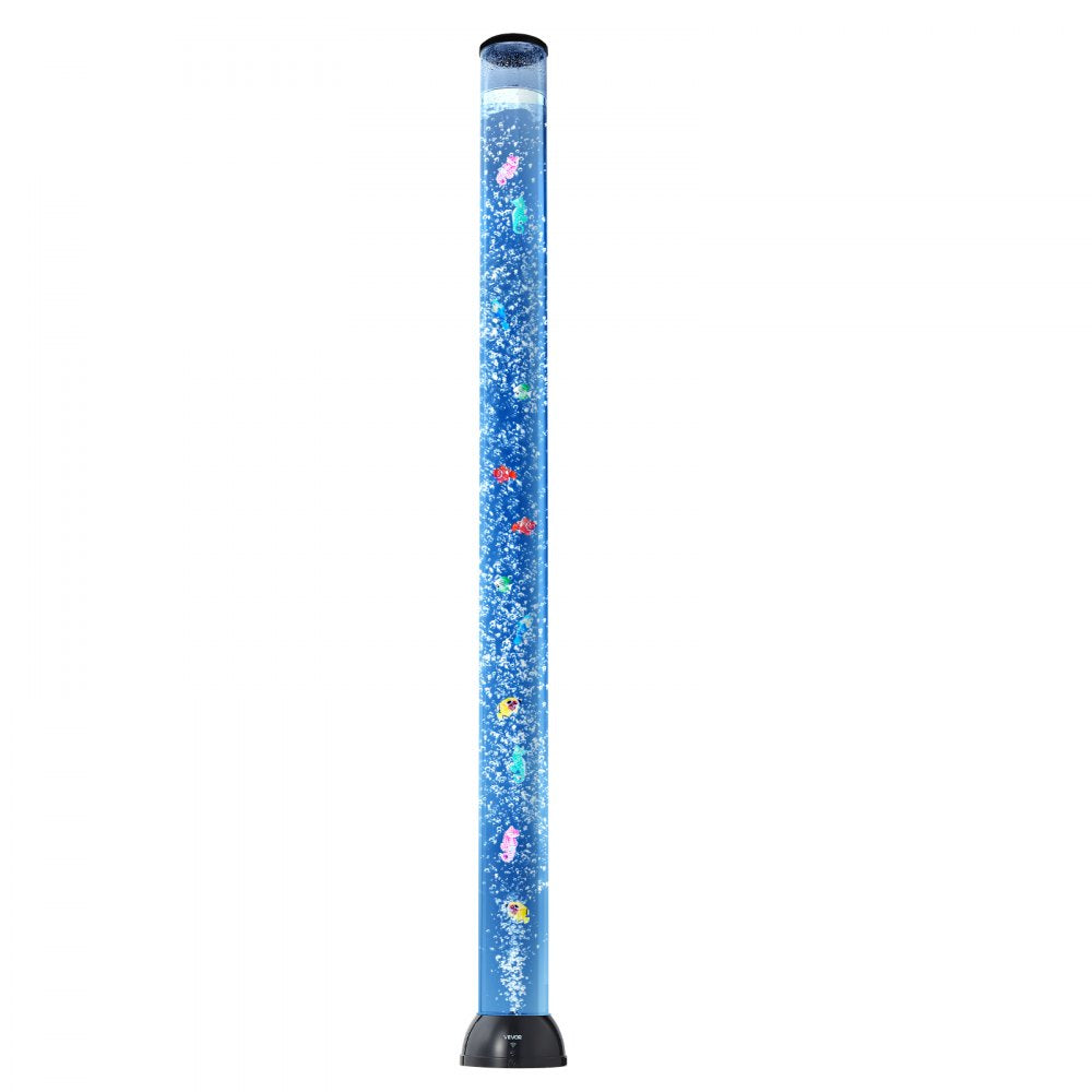 VEVOR Sensory Bubble Tube Lamp, 5 ft Bubble Fish Tube, Sensory Aquarium Lamp with 10 Floating Fish & 16 Color Effects, Remote Control, Stress Relief Calming Light for Bedroom Living Room Home Decor