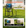 VEVOR Freestanding Garden Hose Reel, Holds 125 Feet of 5/8-inch Hose, Wall Mount or Ground Mount, Detachable Holder Stand with Storage Rack, 5 ft Leader Hose, Brass Fitting, 4 Spikes, for Backyards