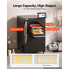 VEVOR Vacuum Freeze Dryer Machine, 11-15.4 lbs/Batch, 4 Trays, 10 Presets for Fruit Vegetable Meat, Durable Freestanding Freeze Drying Equipment with Wheel, App Control, LCD Touchscreen, Auto Defrost